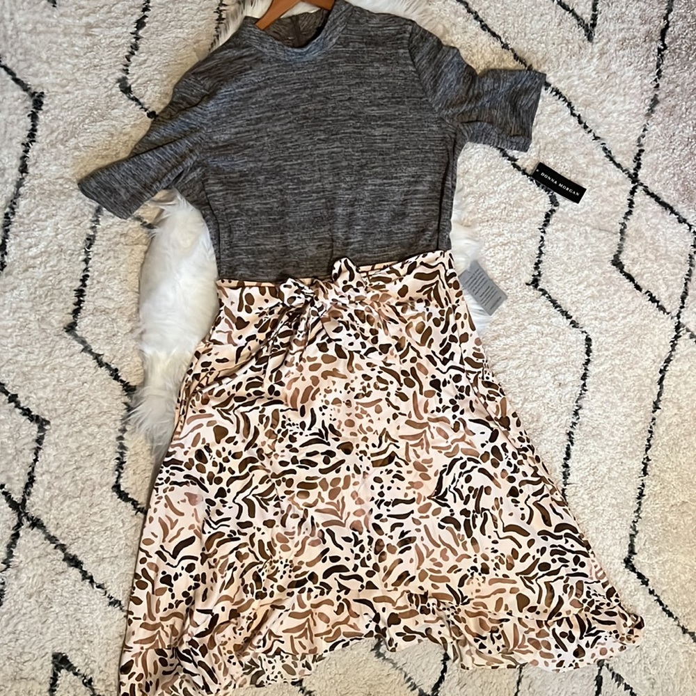 NWT Donna Morgan, Nordstrom Mixed Media Dress